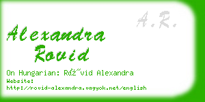 alexandra rovid business card